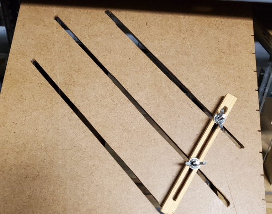 The Angle Length Jig. The source files to produce a tactile graphic of the Angle Length Jig are available in the Plans for Constructing NFB EQ Tools and Manipulatives section of the curriculum.