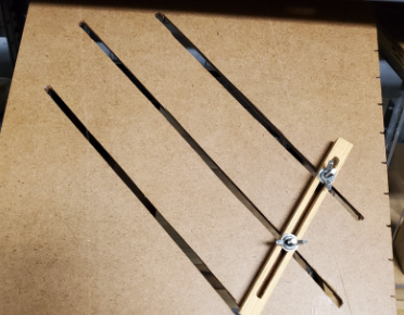 The Angle Length Jig. The source files to produce a tactile graphic of the Angle Length Jig are available in the Plans for Constructing NFB EQ Tools and Manipulatives section of the curriculum.