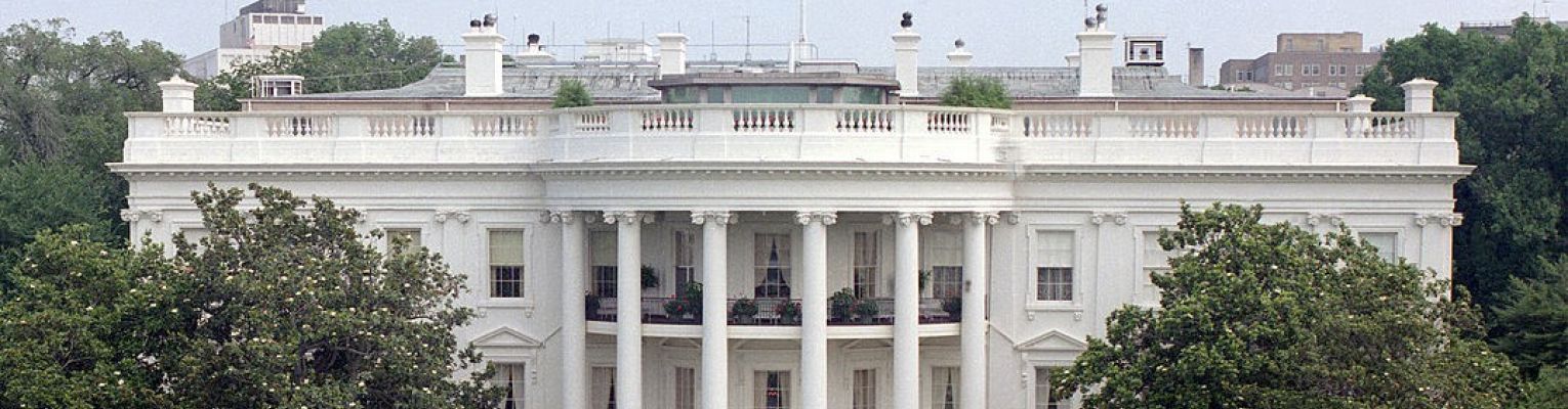 View of the White House from the south lawn.