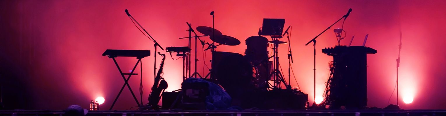 Instruments on stage